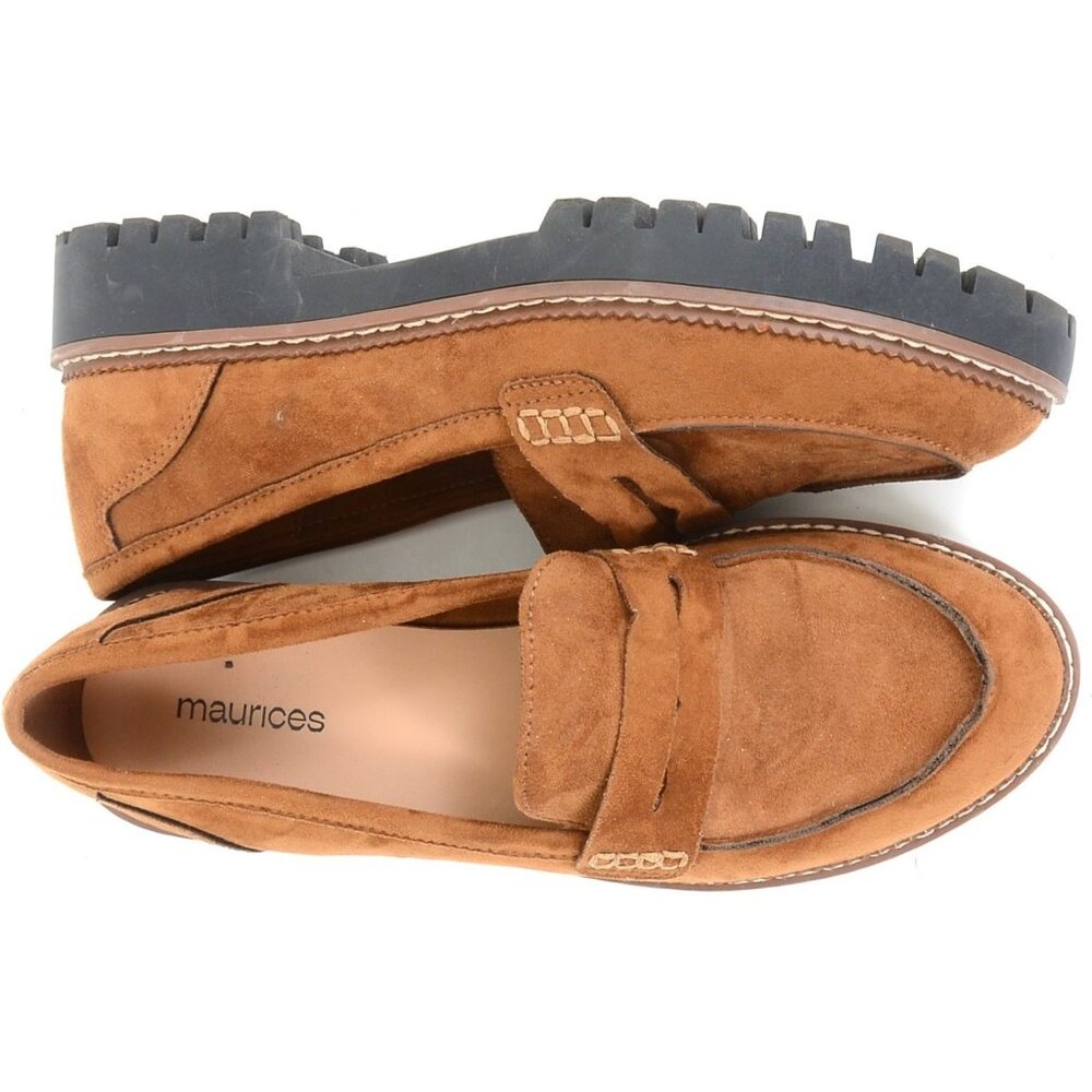 Maurices SuperCush Gretchen Faux Suede Lug Loafer Shoes Women's 9.5 Academia